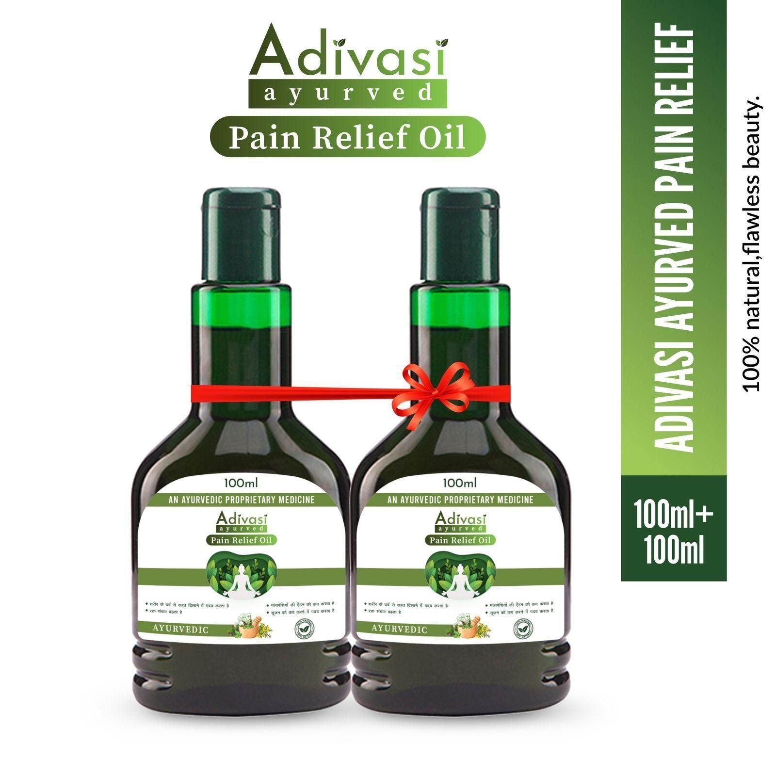 Adivasi Ayurved Pain Relief Oil 100ml(Pack Of 2) - Clicksale