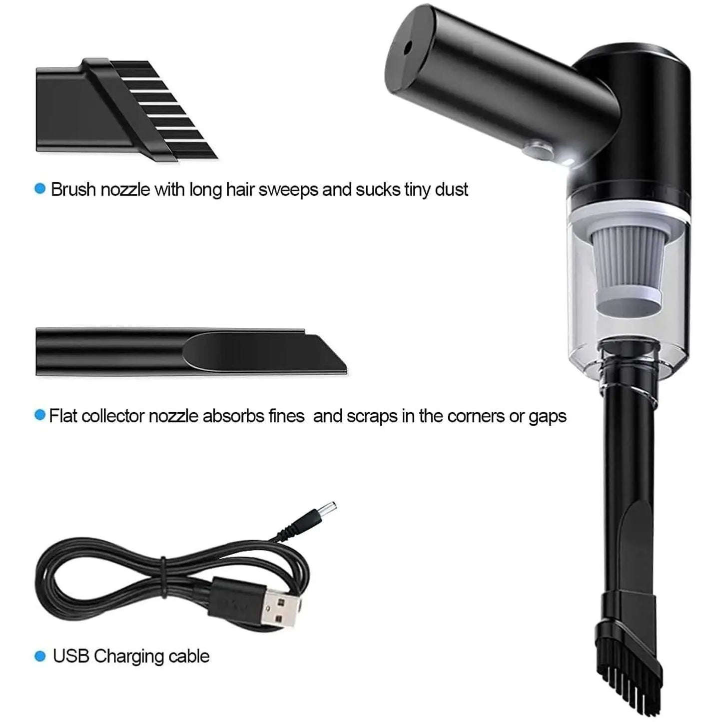 2 In 1 Vacuum Car Cleaner Handheld Air Duster Wireless - Clicksale